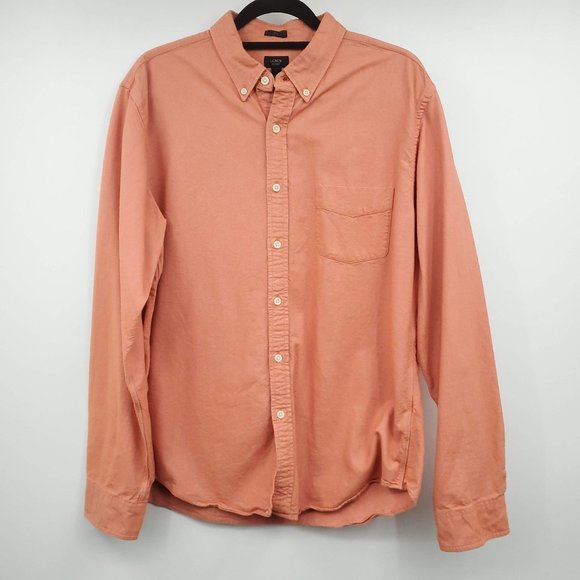 J. Crew Other - J Crew Slim Oxford Orange Button Down XL